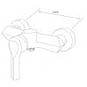 Mexen Sabre DB72 Duschset, Chrom - 72104DB72-00