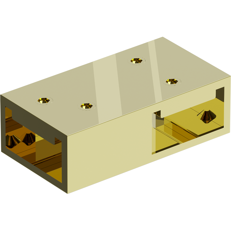 Mexen conector em T para suportes de parede, dourado - 800-09-50
