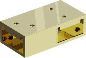 Mexen conector em T para suportes de parede, dourado - 800-09-50