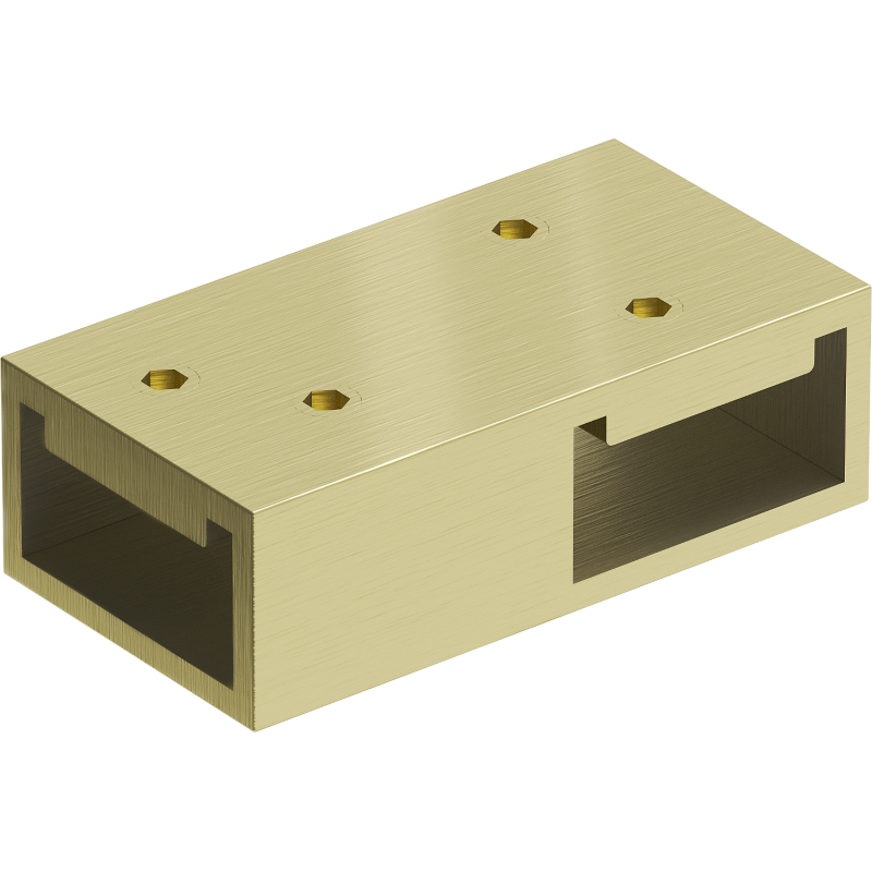 Mexen T Connector for Wall Brackets, Brushed Gold - 800-09-55