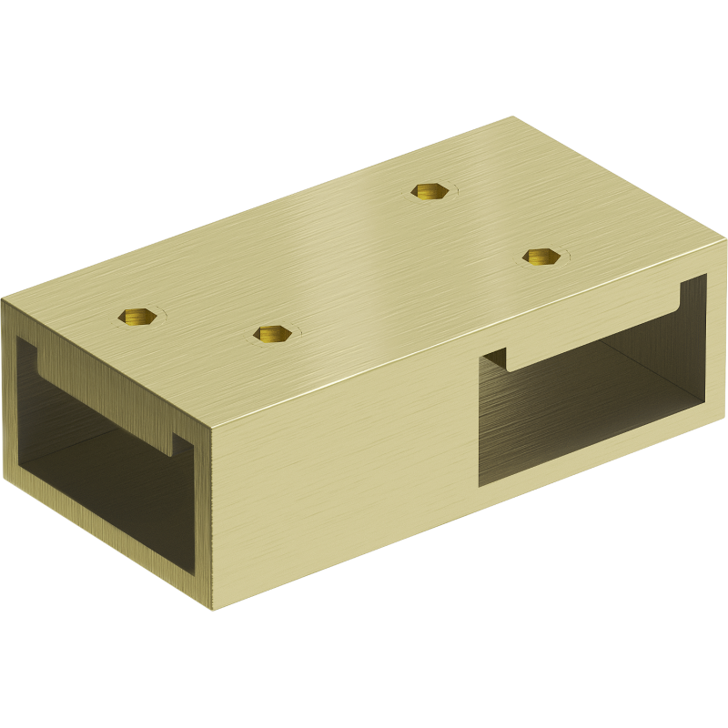 Mexen T-Verbindung für Wandhalterungen, gebürstet Gold - 800-09-55