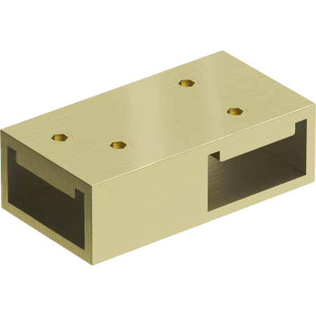 Mexen conector T para suportes de parede, dourado escovado - 800-09-55