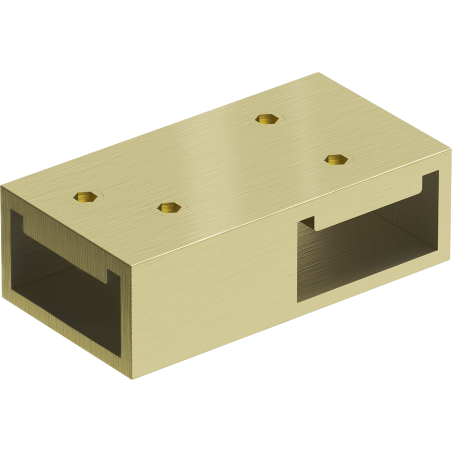 Mexen connecteur en T pour supports muraux, or brossé - 800-09-55