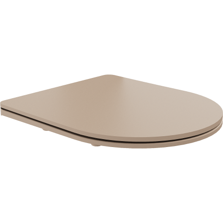 Mexen aeglaselt sulguv slim WC-kaas, duroplast, cappuccino matt - 39740064