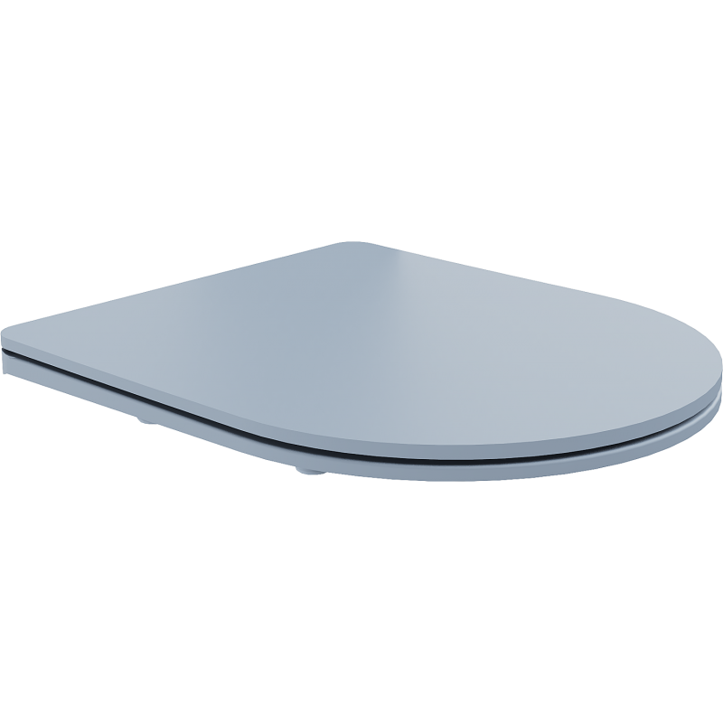 Mexen Slim Soft-Close Toilet Seat, Duroplast, Grey-Blue Matte - 39740069