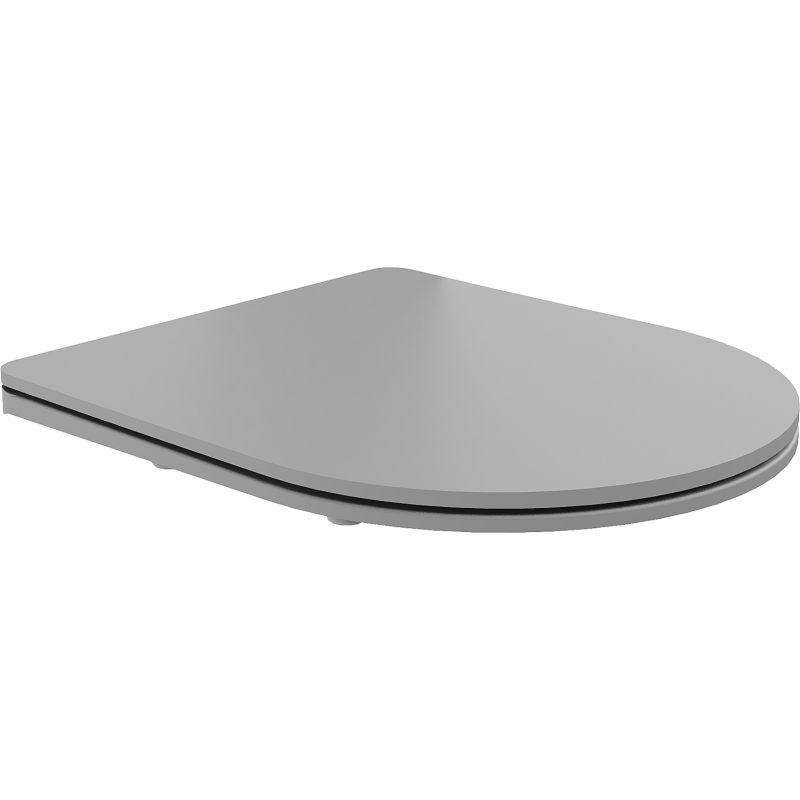 Mexen langsam schließender Slim-Sitz, Duroplast, helles graues Matt - 39740061