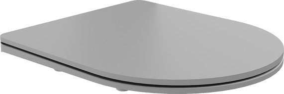 Mexen langzaam dalend deksel slim, duroplast, lichtgrijs mat - 39740061