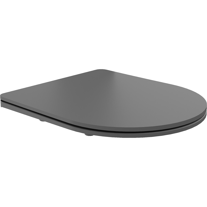 Mexen langsam schließender Sitz Slim, Duroplast, dunkelgrau matt - 39740071