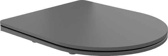 Mexen abattant à descente amortie slim, duroplast, gris foncé mat - 39740071