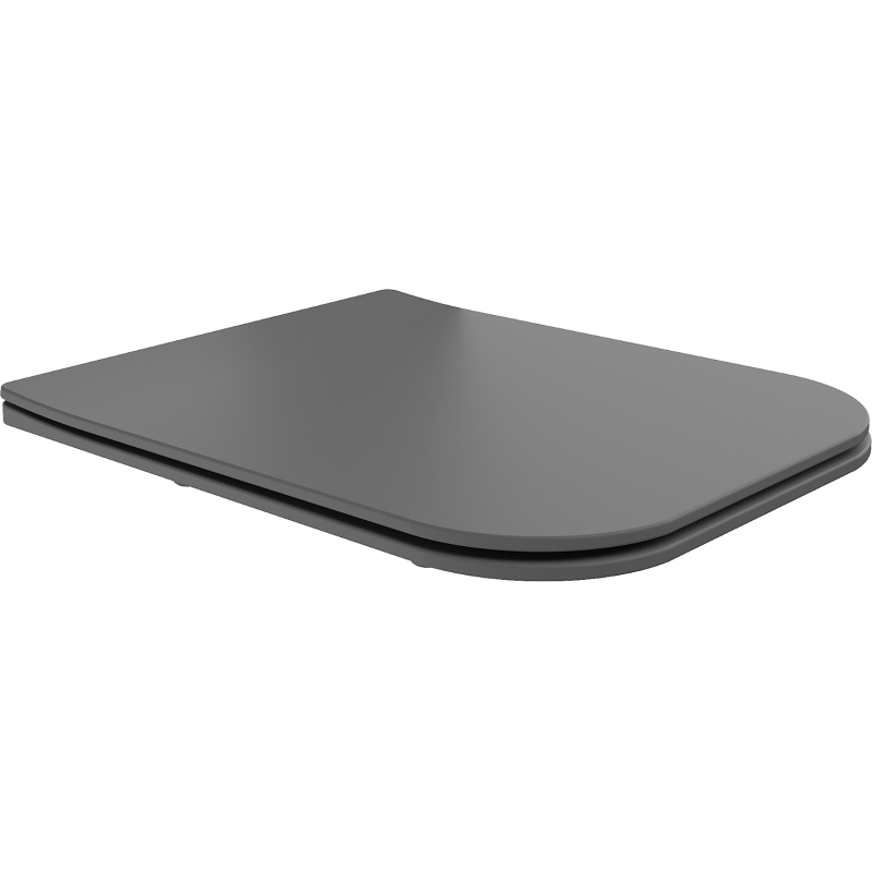 Mexen Madox abattant à descente lente slim, duroplast, gris foncé mat - 39154061