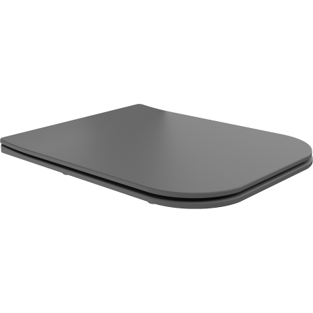 Mexen Madox mjukstängande, tunn sittbräda, duroplast, mörkgrå matt - 39154061