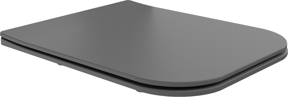 Mexen Madox slank, langzaam sluitende zitting, duroplast, donkergrijs mat - 39154061