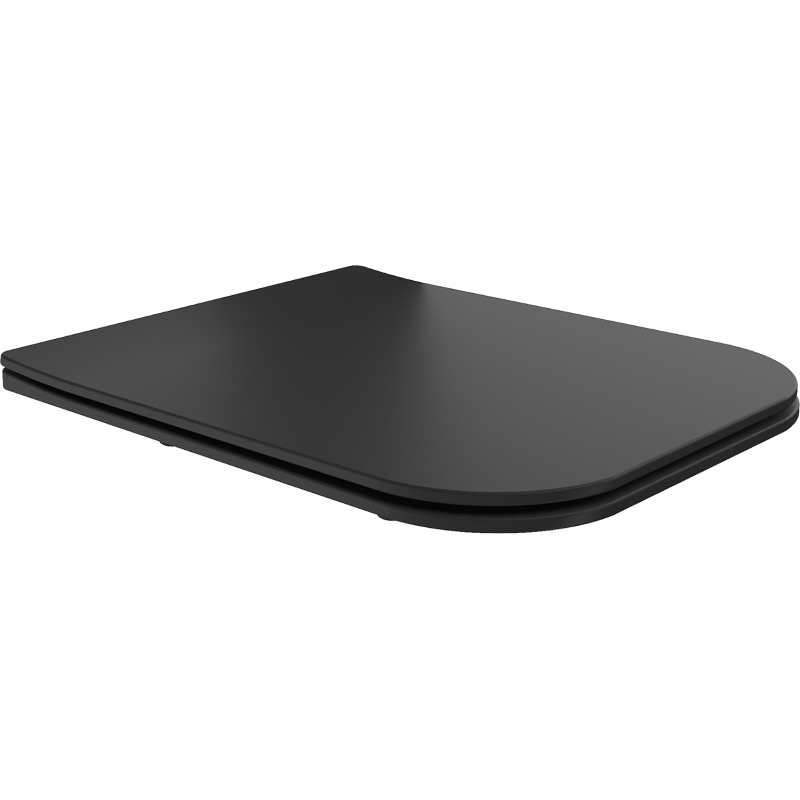 Mexen Madox lēni krītoša, plāna tualetes vāka plāksne, duroplasts, matēts melns - 39154085