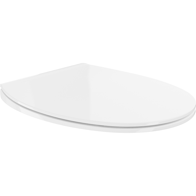 Mexen Egg langsam schließender Toilettendeckel Slim, Duroplast, weiß glänzend - 39243000
