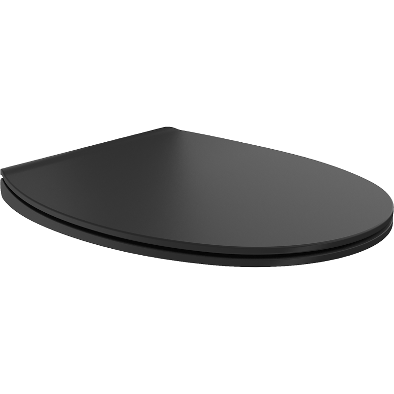 Mexen Egg toiletbril soft-close slim, duroplast, zwart mat - 39243085