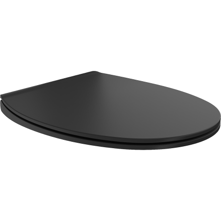 Mexen Egg toiletbril soft-close slim, duroplast, zwart mat - 39243085