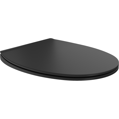 Mexen Egg WC-Sitz Slim, Duroplast, Mattschwarz - 39243085