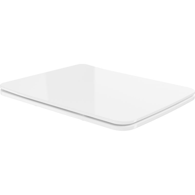 Mexen Vera, selbstschließender flacher Toilettensitz aus Duroplast, glänzend weiß - 39164000