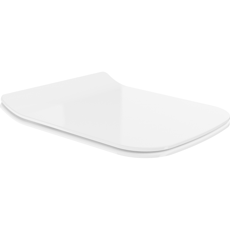 Mexen Cube langsam abfallender Sitz Slim, Duroplast, weiß glänzend - 39240000