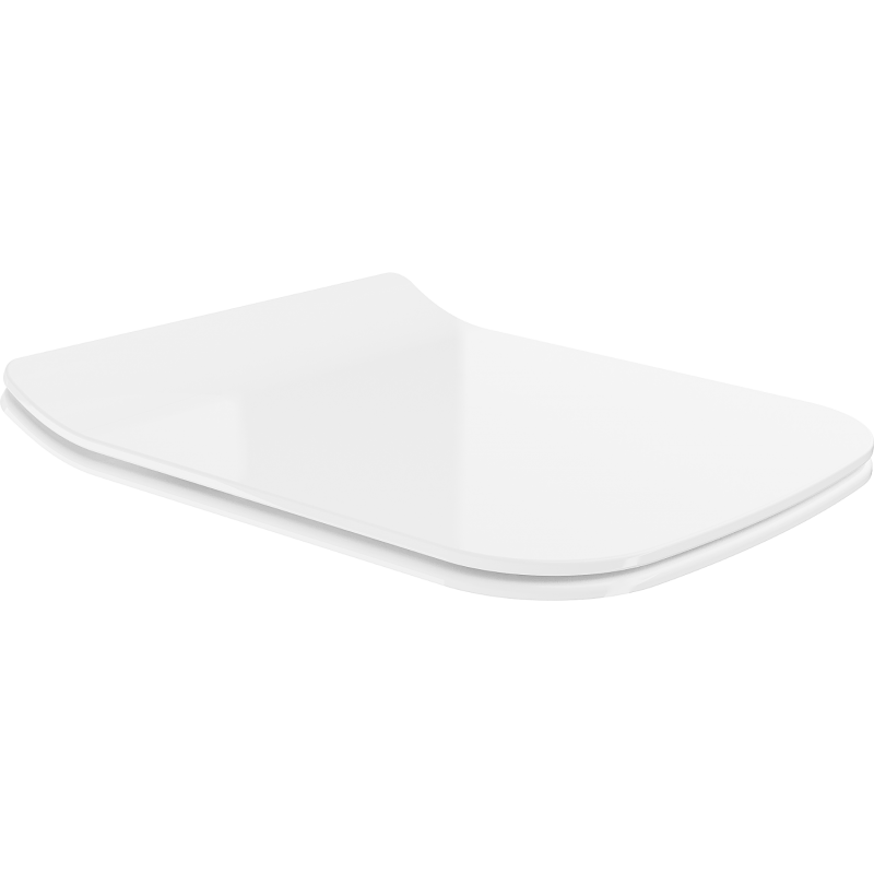 Mexen Cube Slim Soft-Close Seat, Duroplast, High-Gloss White - 39240000