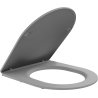 Mexen asiento de inodoro de cierre suave slim, duroplast, gris claro mate - 39740061