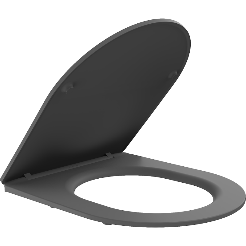 Mexen slanke toiletbril met zachte sluiting, duroplast, donkergrijs mat - 39740071