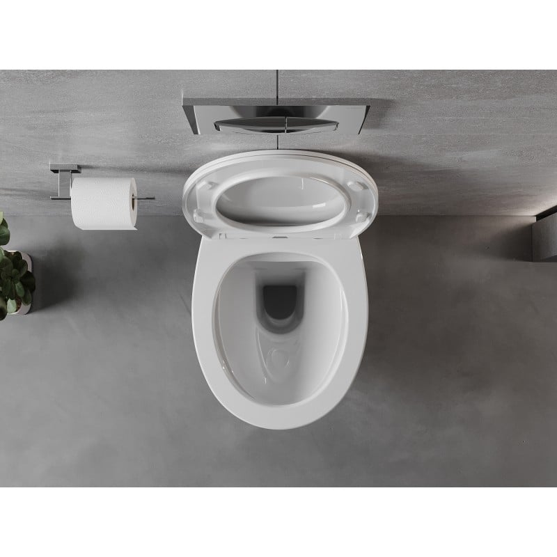 Mexen Egg miska wc Rimless z deską wolnoopadającą slim, duroplast, biała połysk - 30245000
