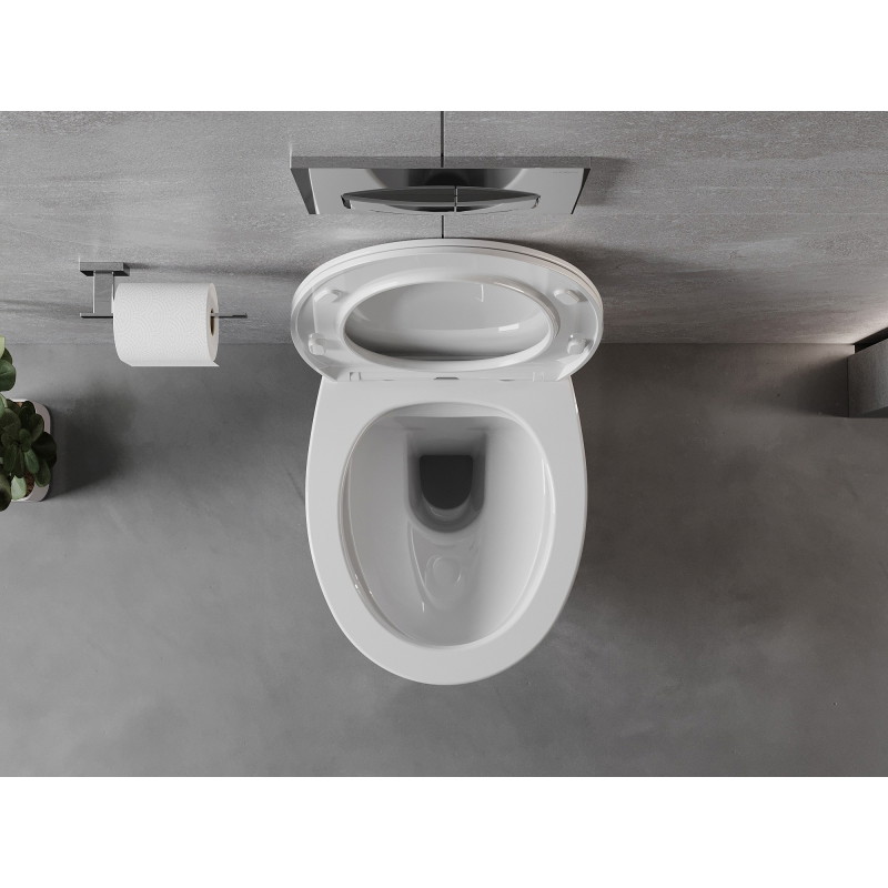 Mexen Egg wc školjka Bez ruba s daskom s usporenim spuštanjem slim, duroplast, bijeli sjaj - 30245000