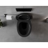 Mexen Egg wc-pott Rimless, aeglaselt sulguva slim-kaanega, duroplast, must matt - 30245070