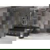 Mexen Velar L Duo douchecabine schuifdeur 100 x 90 cm, transparant, geborsteld goud - 871-100-090-02-03-55