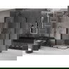 Mexen Velar L Duo schuifbare douchecabine 100 x 90 cm, transparant, zwart - 871-100-090-02-03-70