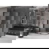 Mexen Velar L Duo Duschkabine, verschiebbar, 100 x 90 cm, Frostglas, Schwarz - 871-100-090-02-33-70
