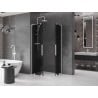 Mexen Velar L Duo sliding shower enclosure 90 x 80 cm, graphite, white - 871-090-080-02-43-20