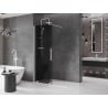 Mexen Velar sliding shower wall Walk-in 140 x 200 cm, graphite 8 mm, white - 871-140-000-43-20