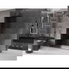 Mexen Velar Walk-in Dusche mit Schiebetür 140 x 200 cm, grafit 8 mm, gun metal - 871-140-000-43-95