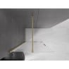 Mexen Velar walk-in shower wall, adjustable 120 x 200 cm, frosted 8 mm, brushed gold - 871-120-000-33-55