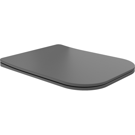 Mexen Teo lēni nolaižama tualetes sēdeklis Slim, duroplasts, tumši pelēks matēts - 39840071