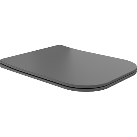 Mexen Teo slanke toiletbril met soft-close, duroplast, donkergrijs mat - 39840071
