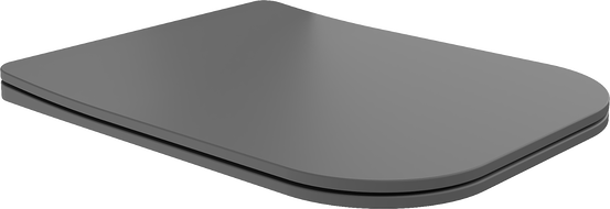 Mexen Teo sedile copriwater a chiusura rallentata slim, duroplast, grigio scuro opaco - 39840071