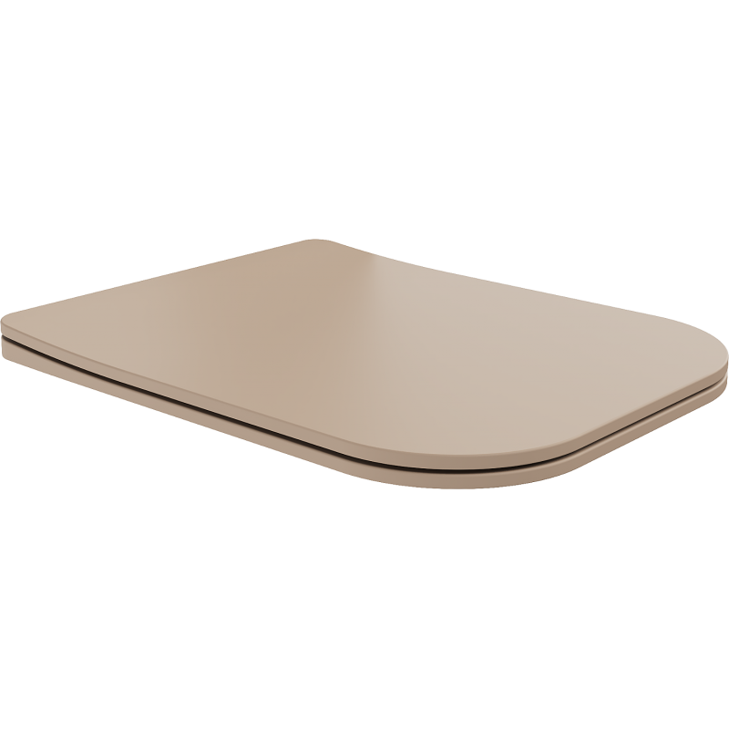 Mexen Teo langsam schließender Sitz, Slim, Duroplast, cappuccino matt - 39840064