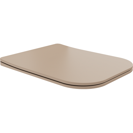 Mexen Teo langsam schließender Sitz, Slim, Duroplast, cappuccino matt - 39840064