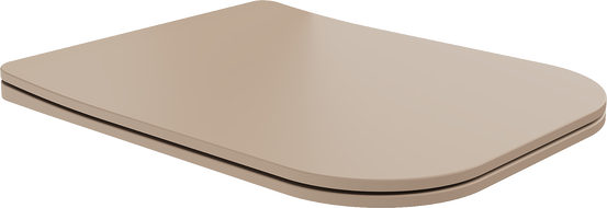 Mexen Teo langzaam sluitende slanke zitting, duroplast, cappuccino mat - 39840064