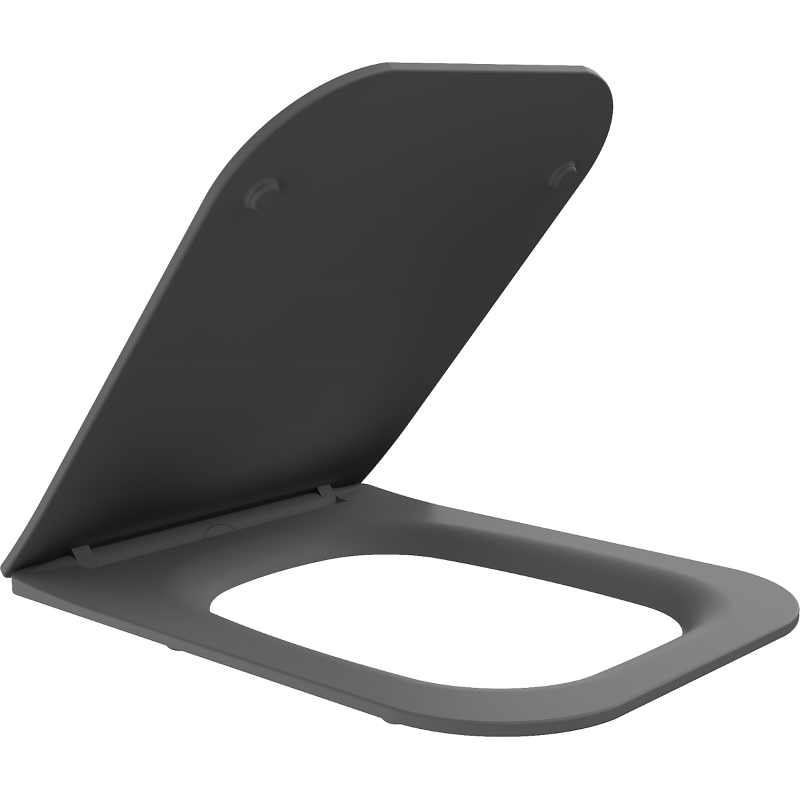 Mexen Madox abattant à descente lente slim, duroplast, gris foncé mat - 39154061