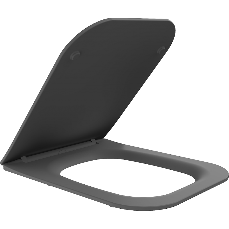 Mexen Madox asiento de inodoro de caída lenta slim, duroplast, gris oscuro mate - 39154061