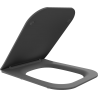 Mexen Madox asiento de inodoro de caída lenta slim, duroplast, gris oscuro mate - 39154061