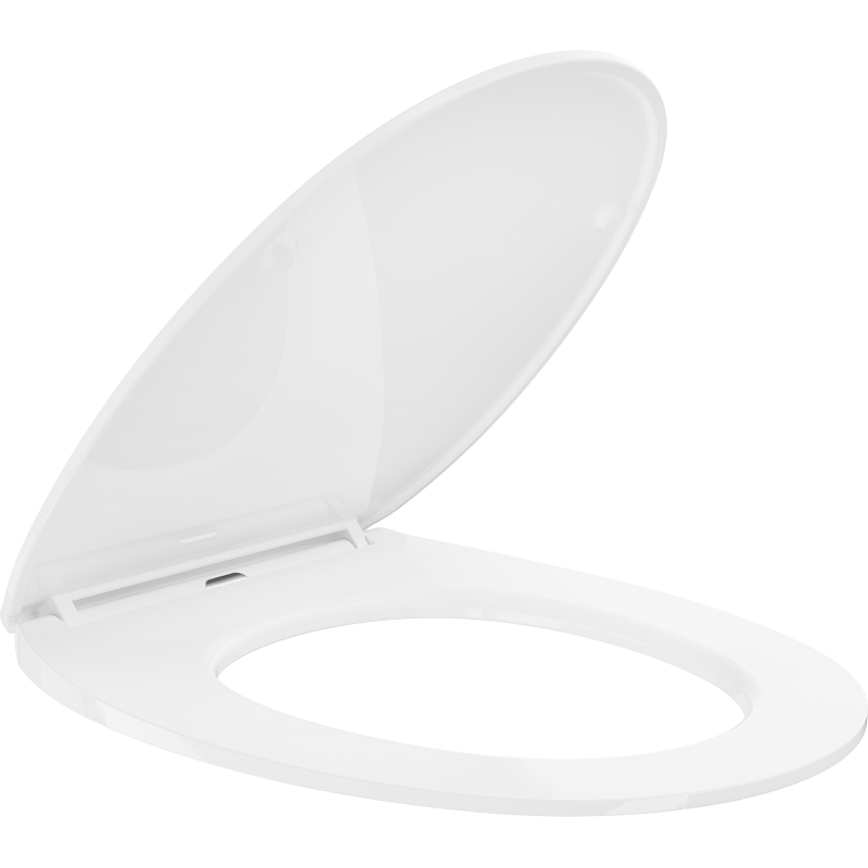 Mexen Egg asiento de inodoro de caída lenta slim, duroplast, blanco brillo - 39243000