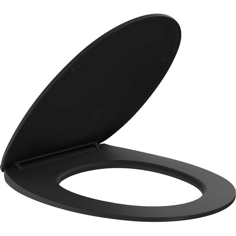 Mexen Egg daska s usporenim spuštanjem slim, duroplast, crna mat - 39243085