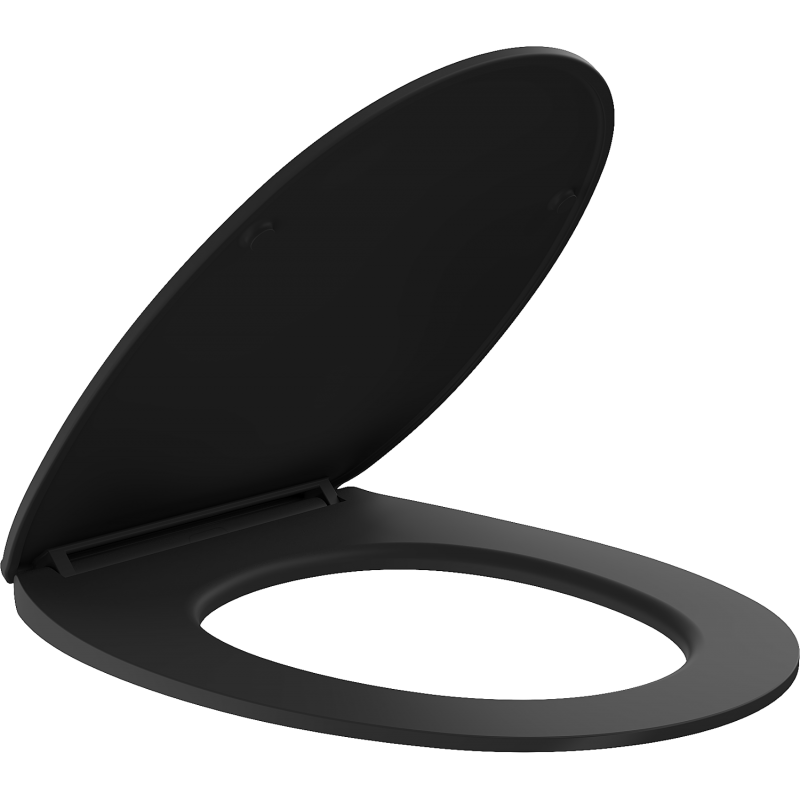 Mexen Egg toiletbril soft-close slim, duroplast, zwart mat - 39243085
