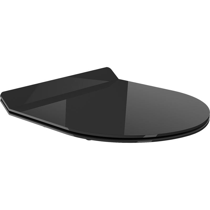 Mexen Lena langsam absenkender Slim Sitz, Duroplast, schwarz glänzend - 39242070