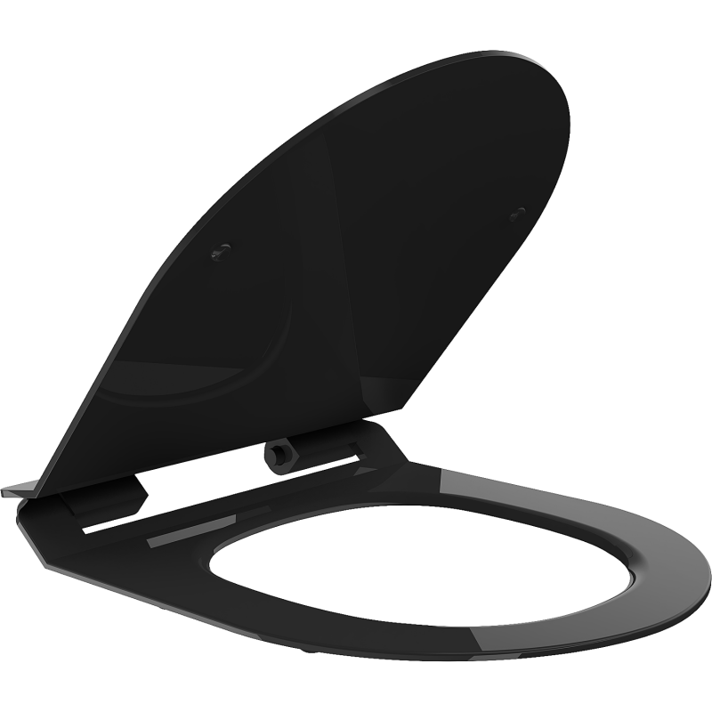 Mexen Lena abattant WC à descente lente slim, duroplast, noir brillant - 39242070